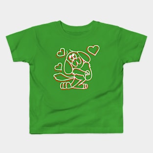 happy dog art Design. Kids T-Shirt